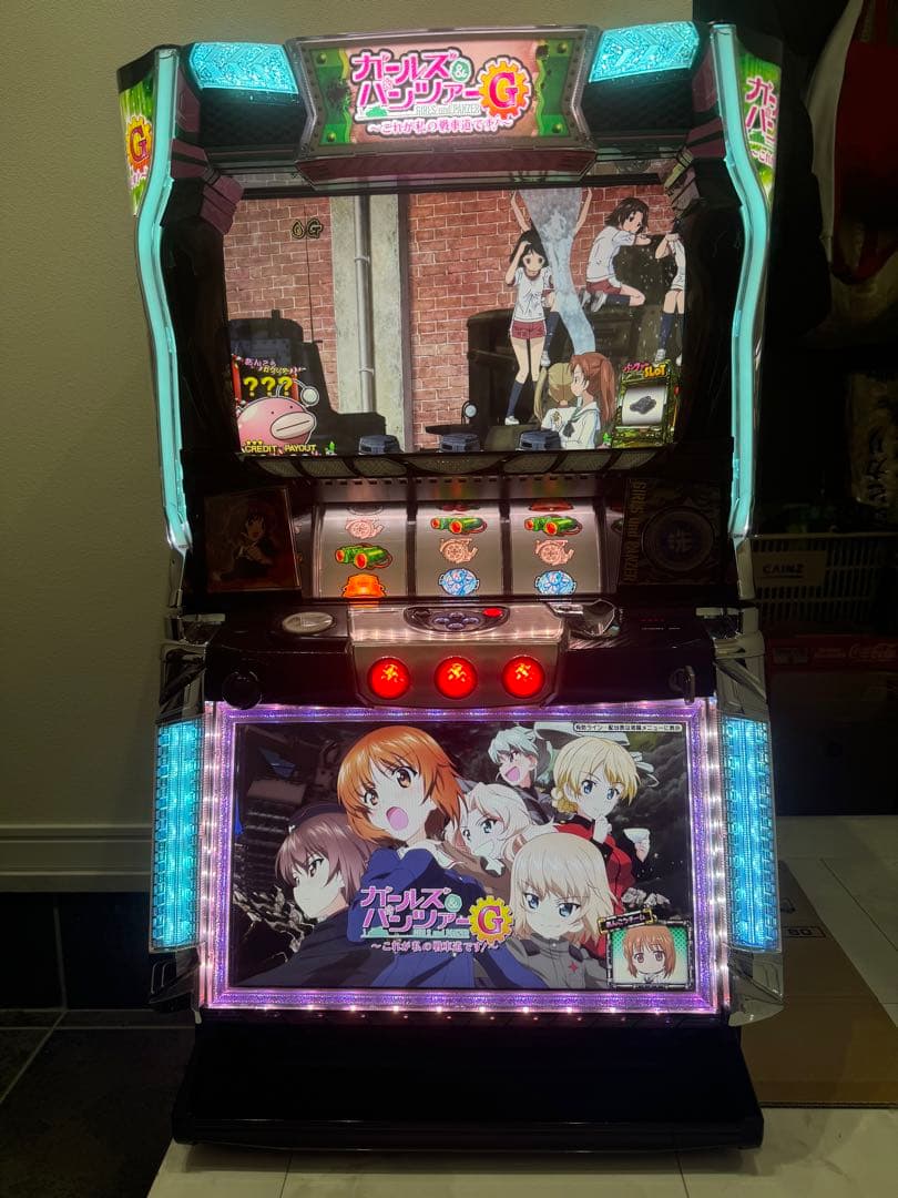 ガールズ＆パンツァー G 不要機付き 実機 パチスロ 家庭用電源