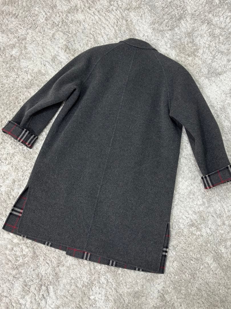 極美品✨バーバリーズ カシミヤ混 ダブルフェイス ロングコート 金ボタン
