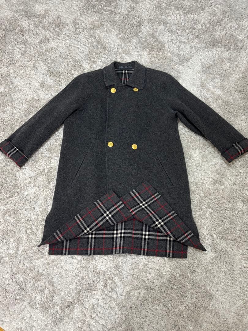 極美品✨バーバリーズ カシミヤ混 ダブルフェイス ロングコート 金ボタン
