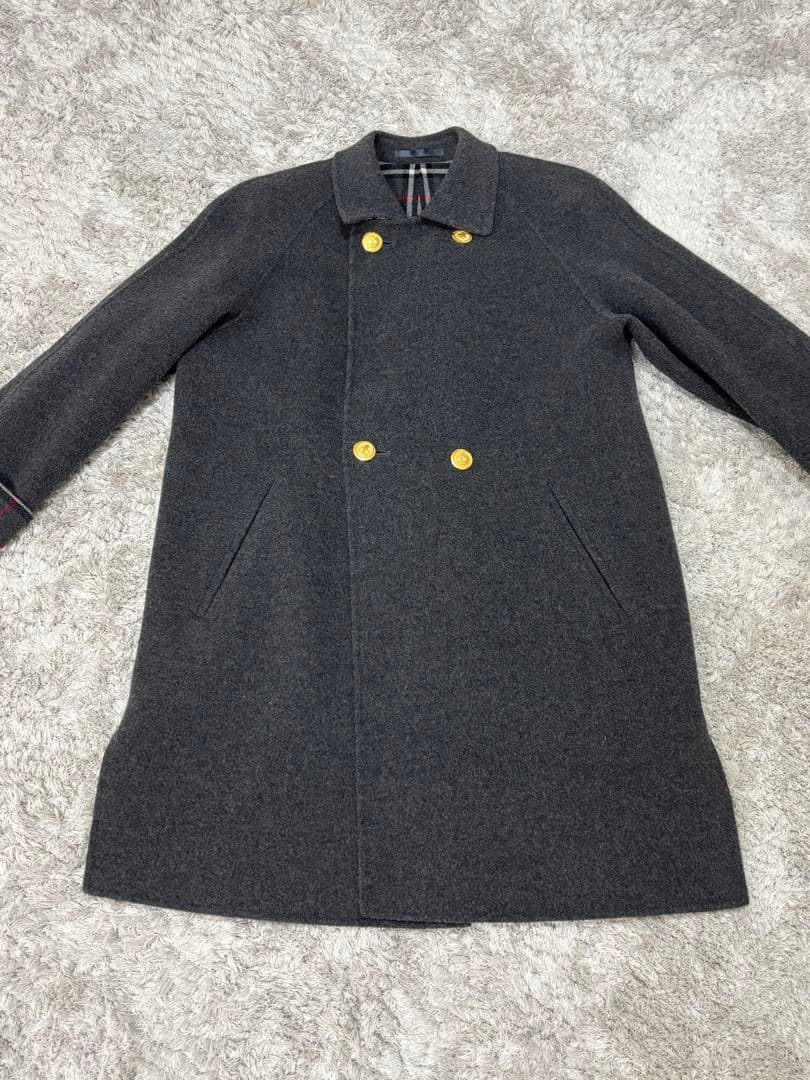 極美品✨バーバリーズ カシミヤ混 ダブルフェイス ロングコート 金ボタン