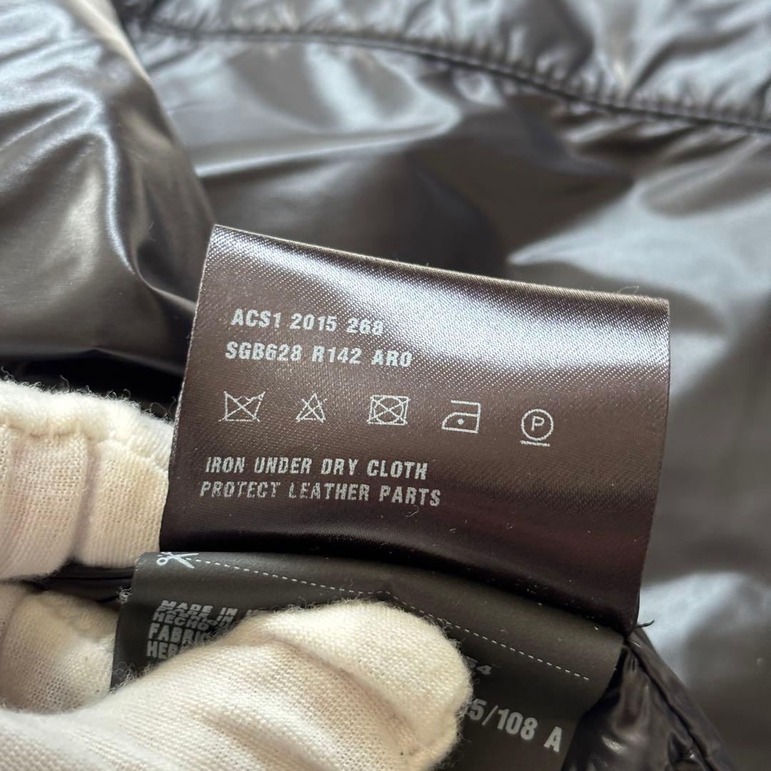 極美品 54/XL相当 PRADA プラダ ダウンベスト バイカー ブラック