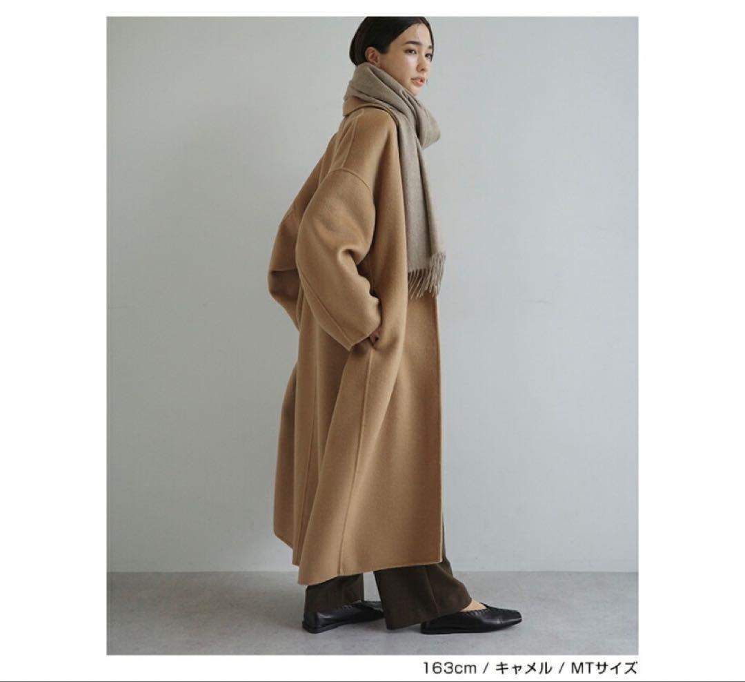 新品未使用 evernavy リバー ロング コクーン ウールコート MT