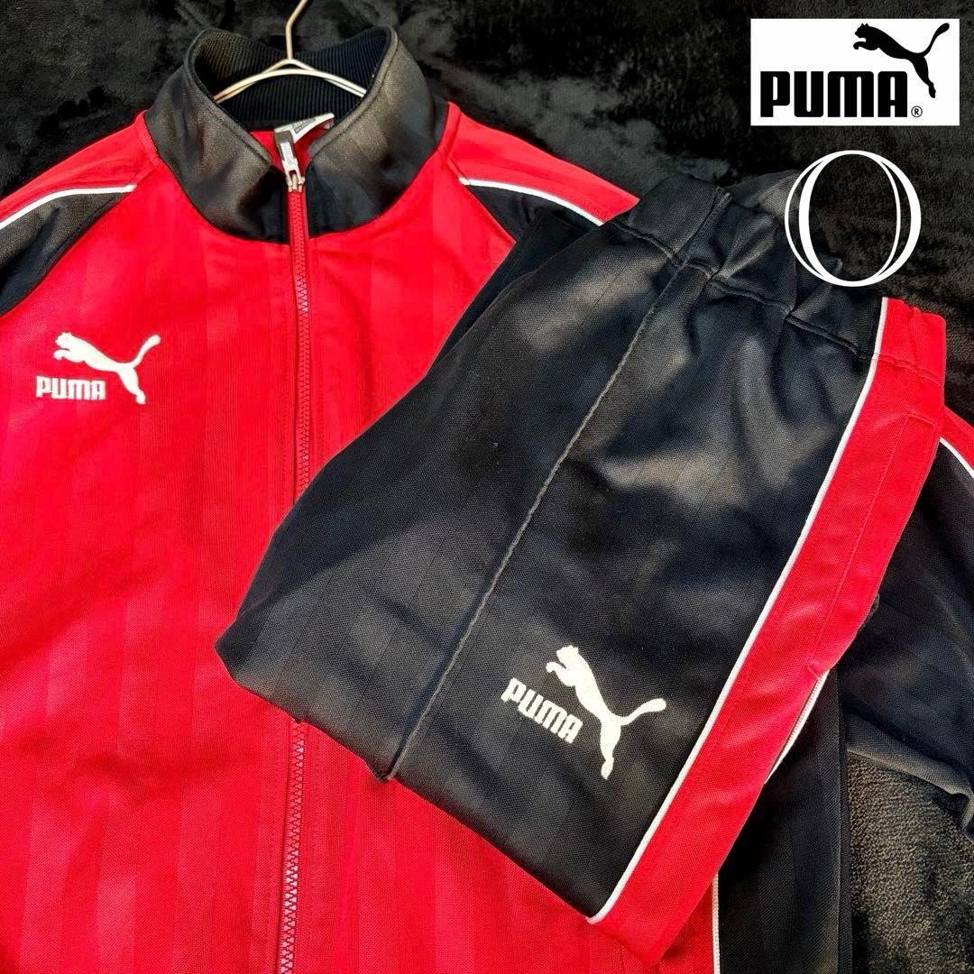 状態◯【プーマ】ヴィンテージ 上下セットアップ 刺繍ロゴ スポーツコーデ