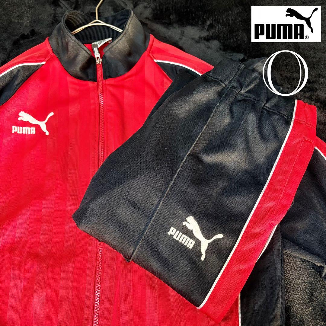 状態◯【プーマ】ヴィンテージ 上下セットアップ 刺繍ロゴ スポーツコーデ