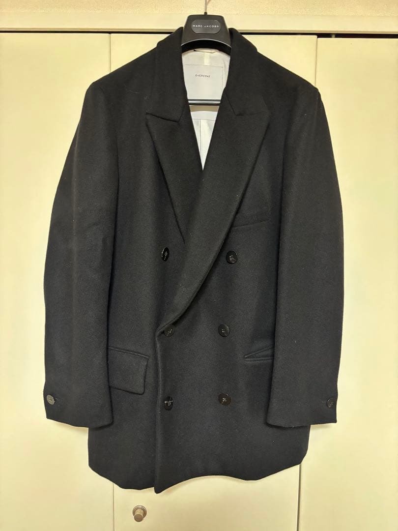 overcoatブラック ダブルブレスト コート　ジャケット　サイズ1