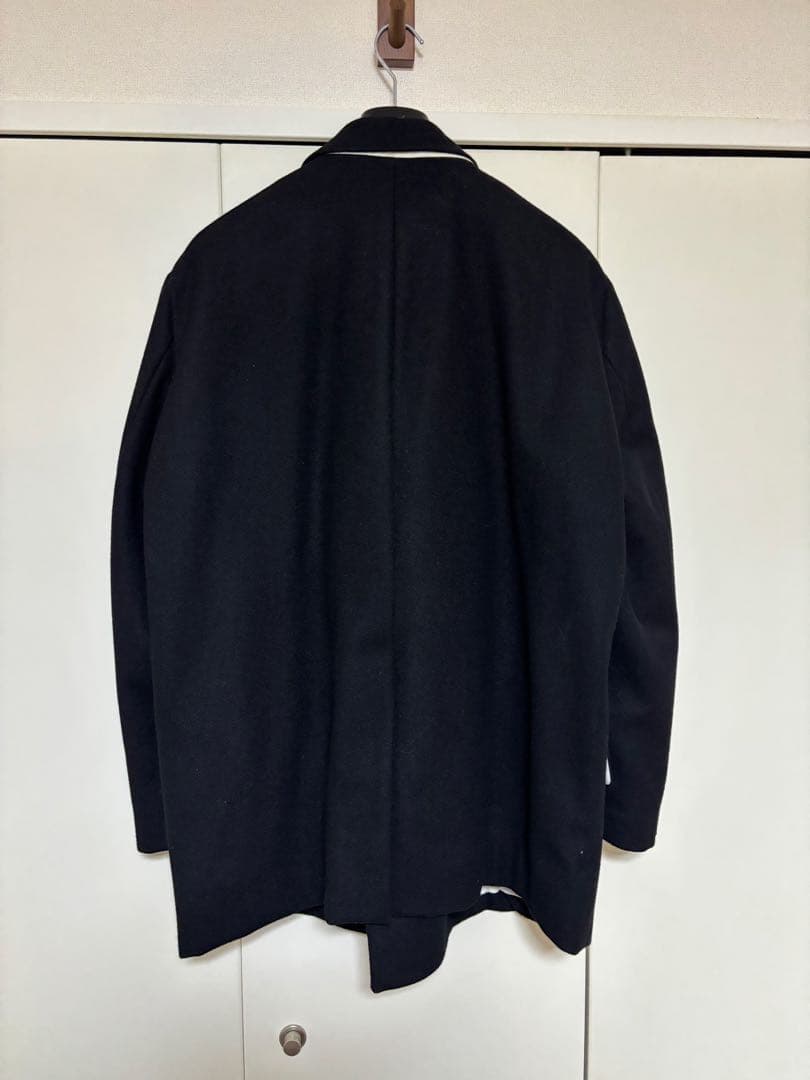 overcoatブラック ダブルブレスト コート　ジャケット　サイズ1