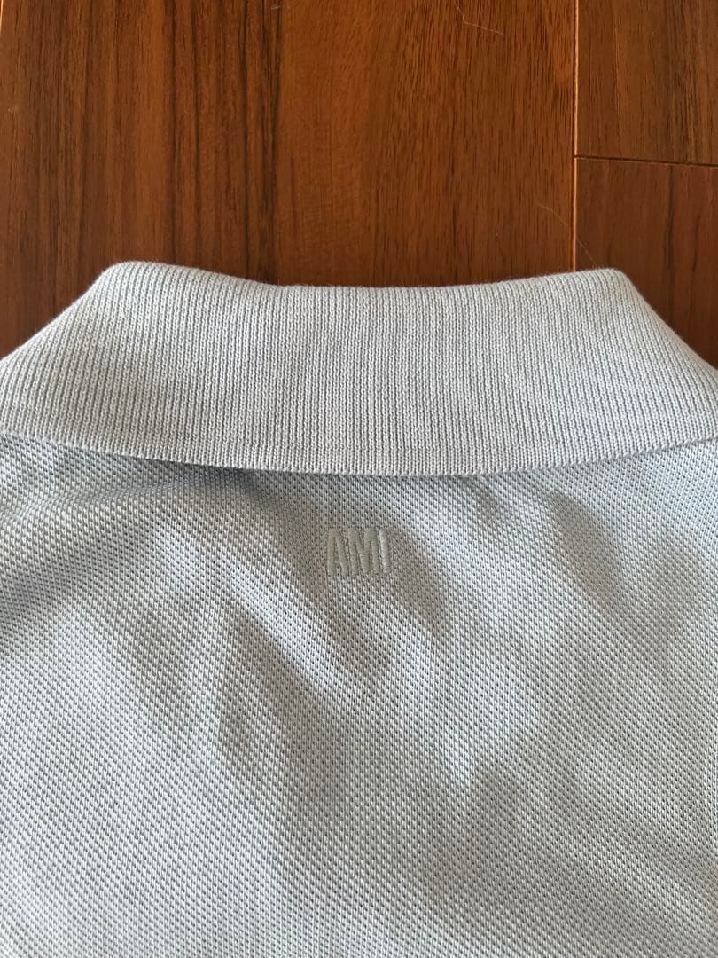 新品タグ付き　AMI Paris アミパリス ポロ　ライトブルー　Sサイズ　半袖
