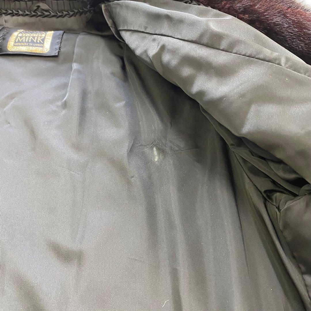 美品★SAGA MINK 金サガ ノーカラーコート リアルファー 15