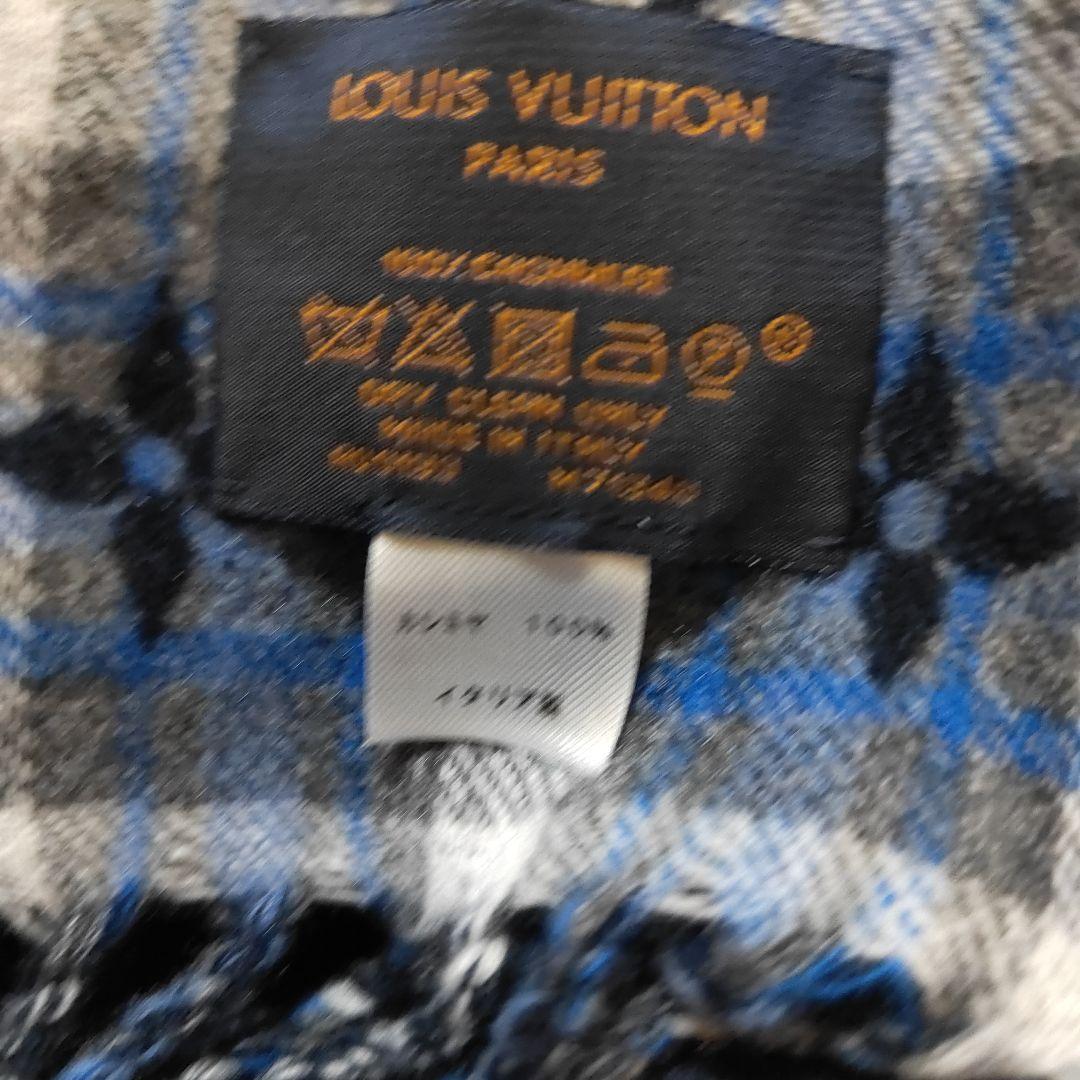 LOUIS VUITTON マフラー ネイビー チェック柄