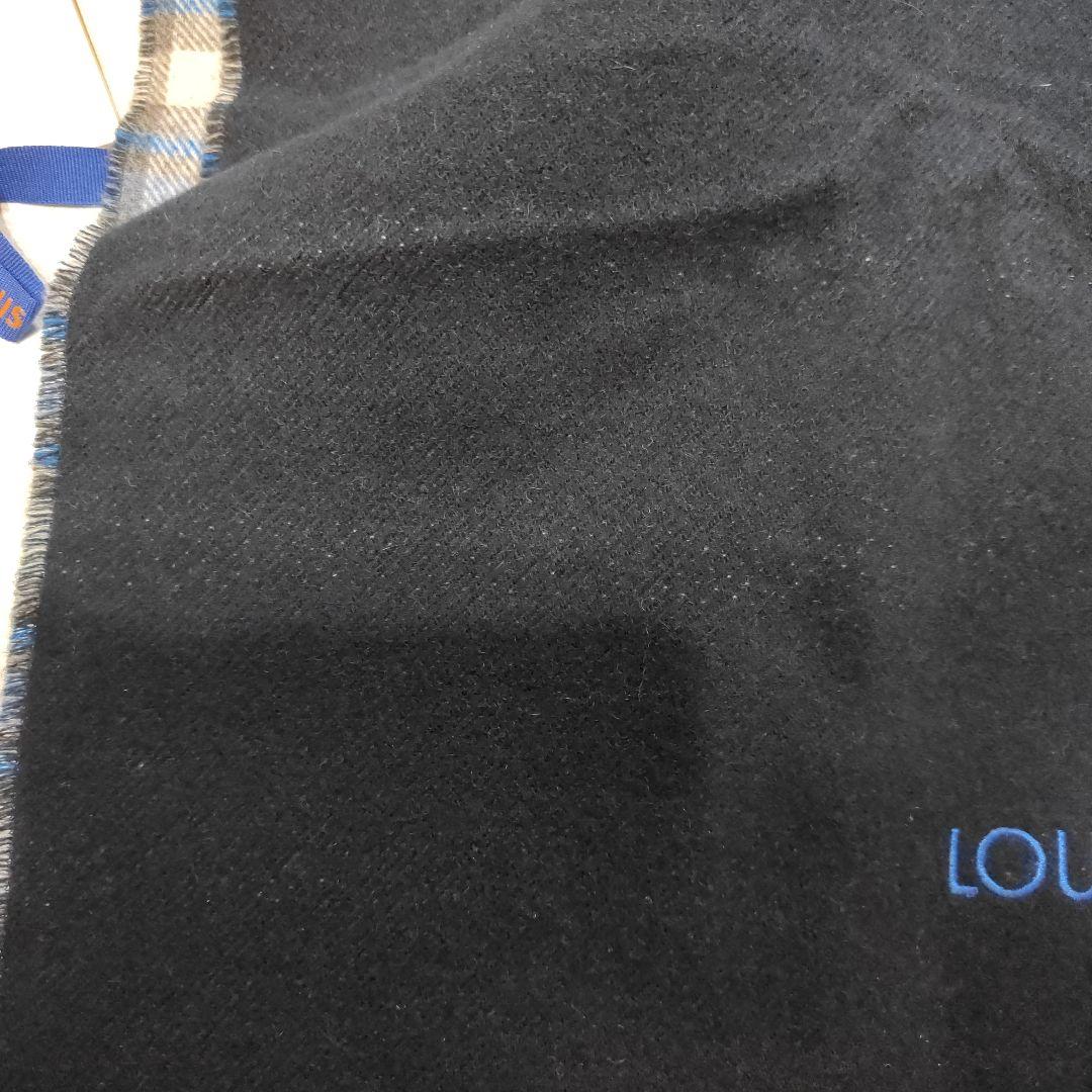 LOUIS VUITTON マフラー ネイビー チェック柄