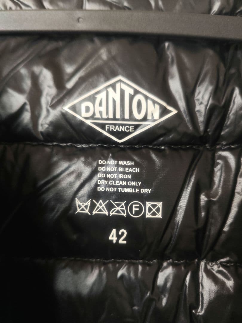 DANTON ダントン インナー ダウンベスト 黒 42(メンズL相当)