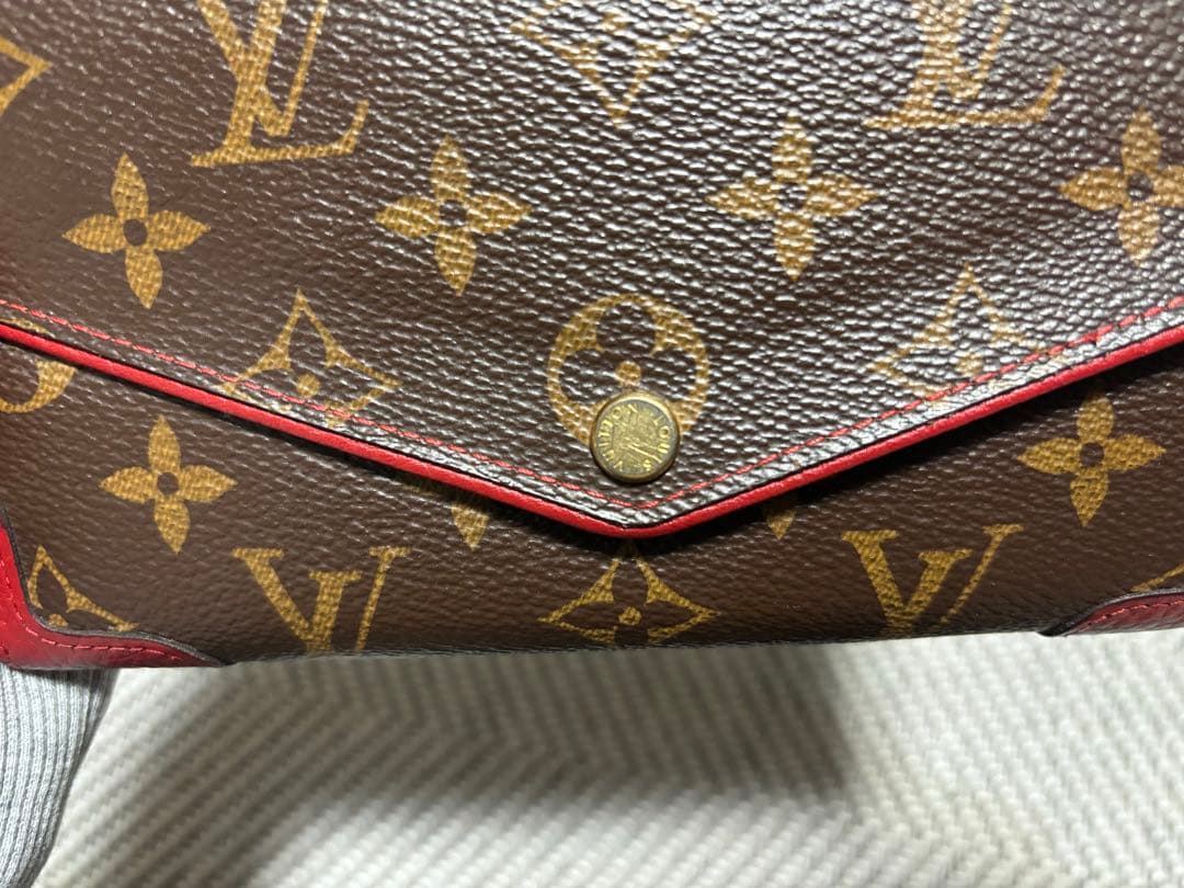 Louis Vuitton 長財布 ブラウン/レッド