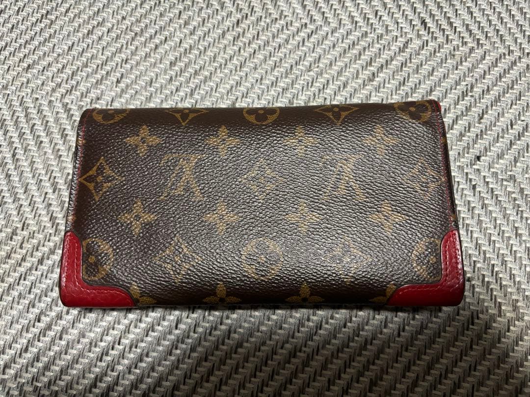 Louis Vuitton 長財布 ブラウン/レッド