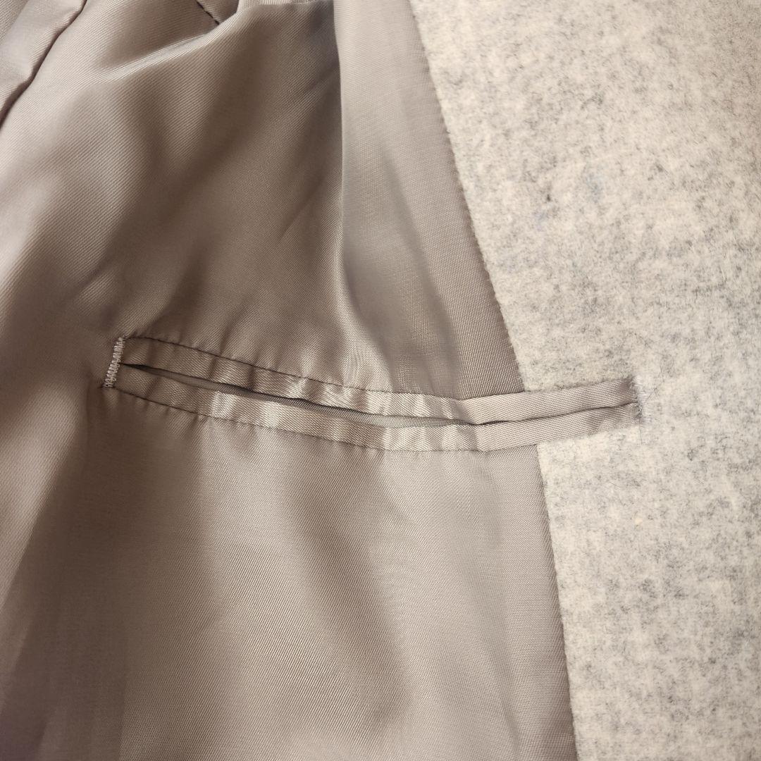 [美品]グリーンレーベルダブルテーラードコート　SPINT　ライトグレー