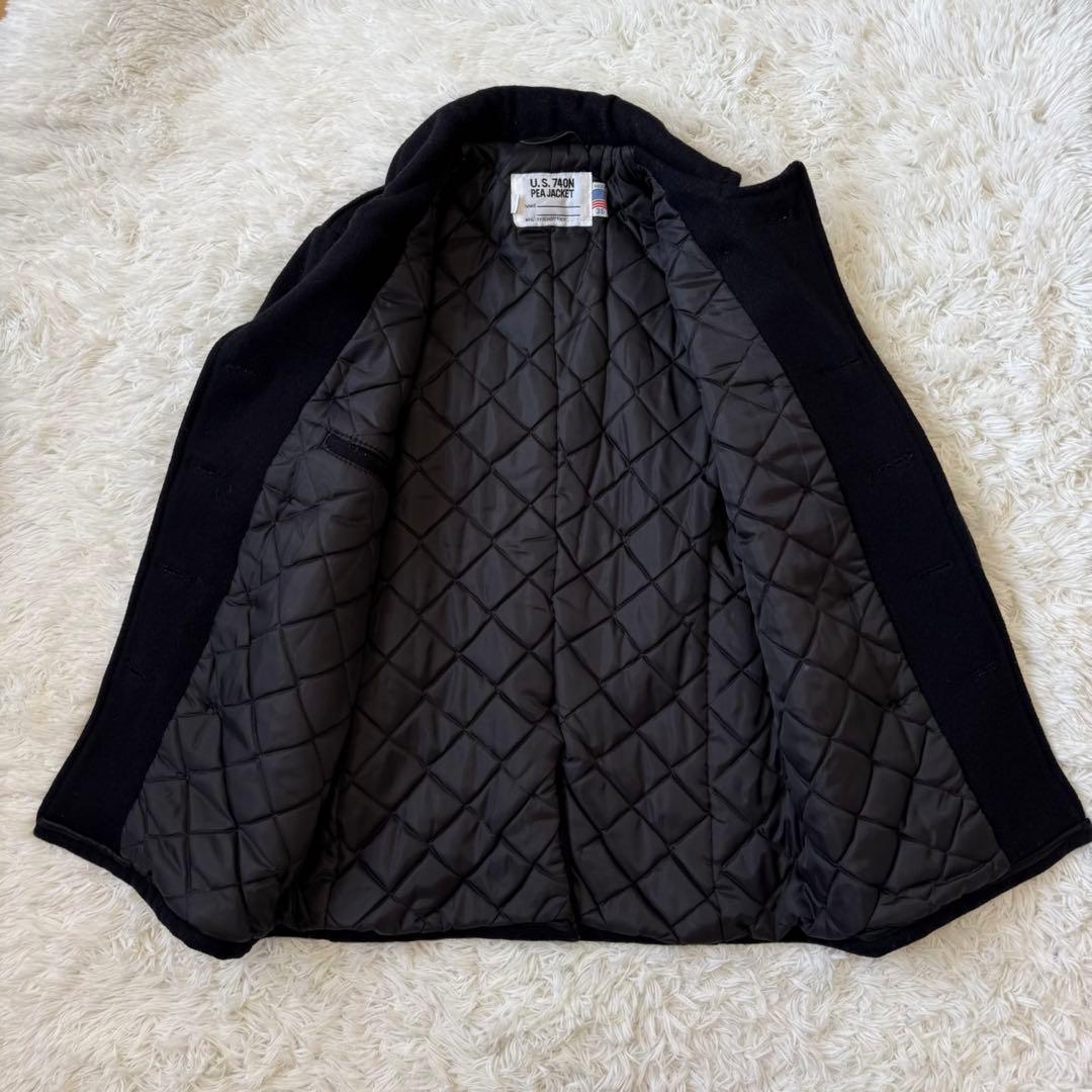 ✨美品✨ショット ピーコート キルティング ダブルブレスト U.S.304N 黒
