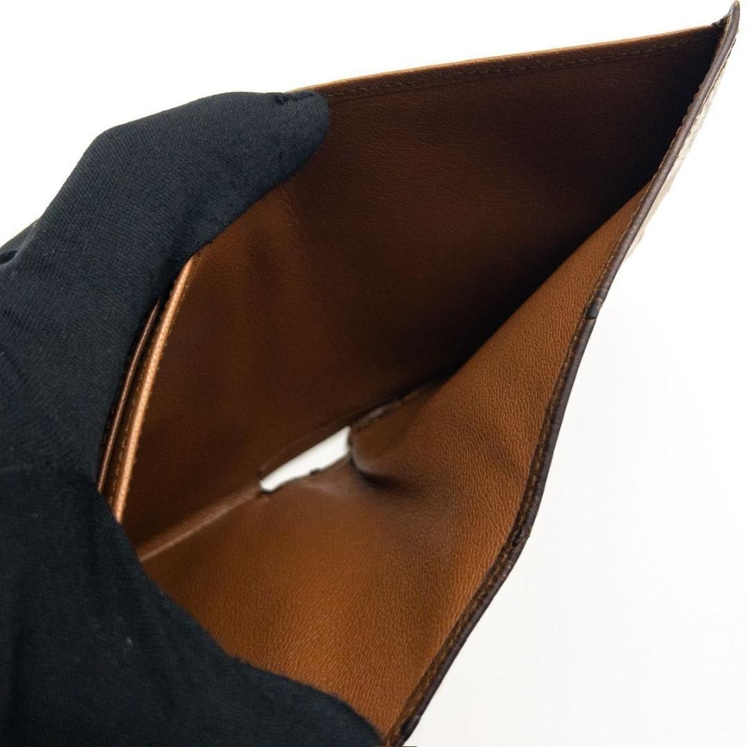 激レア【極美品】ルイヴィトン　オーストリッチ　二つ折り財布　茶色