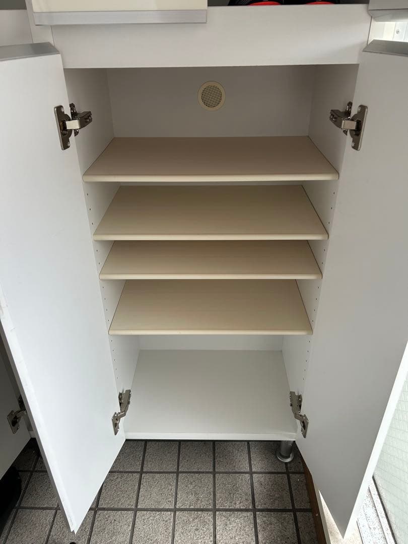 大川家具　シューズボックス　ハイタイプ　ホワイト　幅75cm