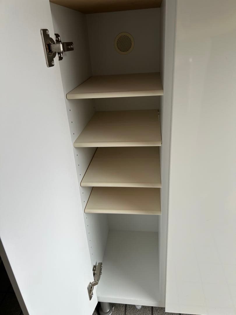 大川家具　シューズボックス　ハイタイプ　ホワイト　幅75cm