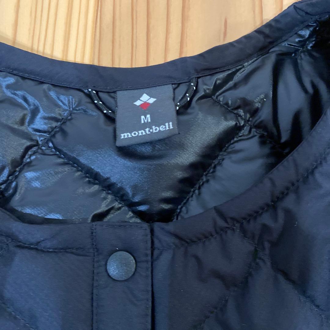 mont-bell ブラック キルティングベスト M