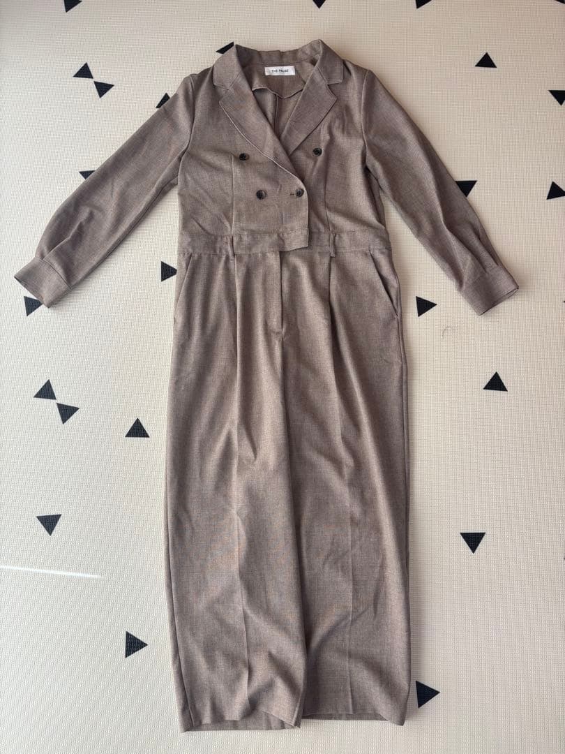 ウィムガゼット　【THE PAUSE】テーラーカラージャンプスーツ　ベージュ