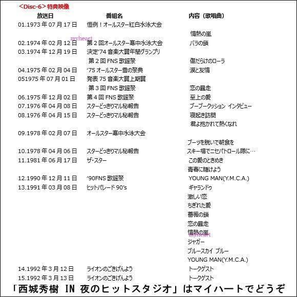 メルカリ セール新品　特典ミニクリアファイル付　西城秀樹 IN 夜のヒットスタ…