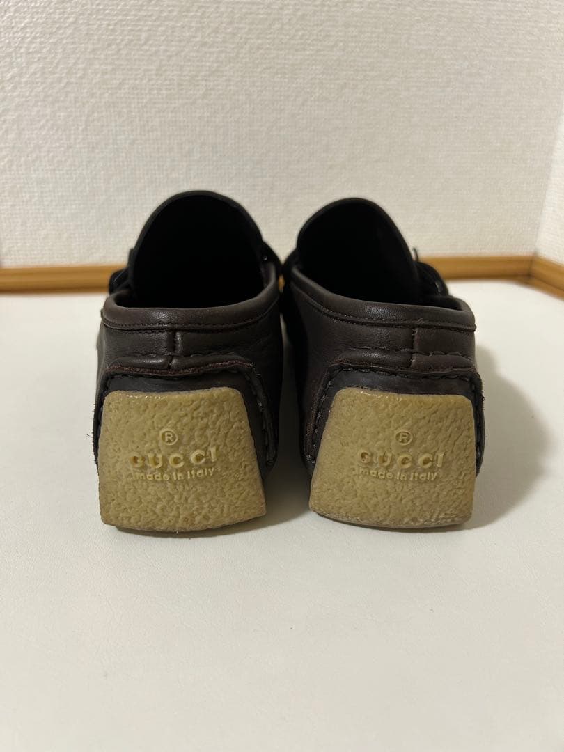 GUCCI ラバーソール　ストラップ　レザー　ドライビングシューズ
