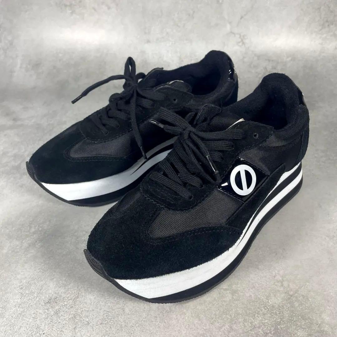 ✨未使用品✨ ノーネーム FLEX 厚底スニーカー 37 ブラック