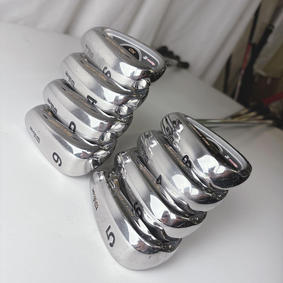 【激安‼️】Wilson ゴルフクラブセット Kasco キャディバッグ付 男右