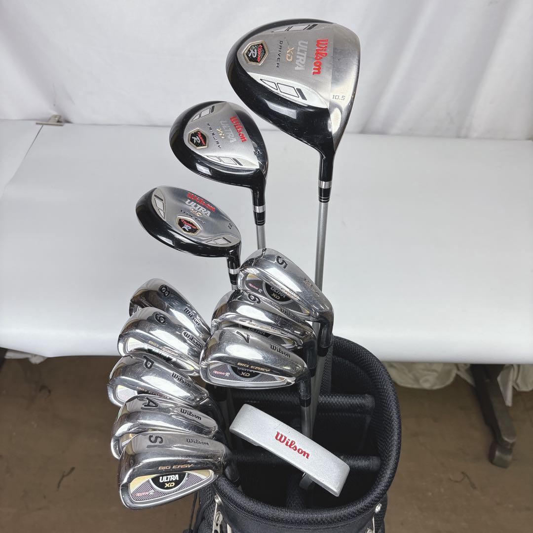 【激安‼️】Wilson ゴルフクラブセット Kasco キャディバッグ付 男右