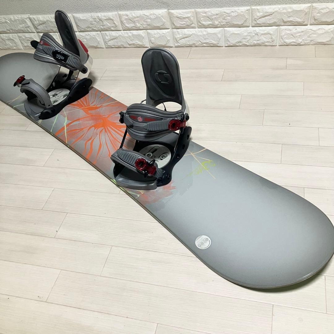 バック付/BURTON Featherバートンスノーボードセット147/バインM