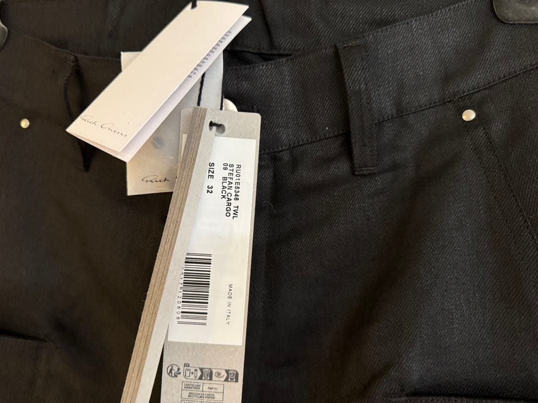 定価20万‼️RICK OWENS STEFAN CARGO カーゴパンツブラック