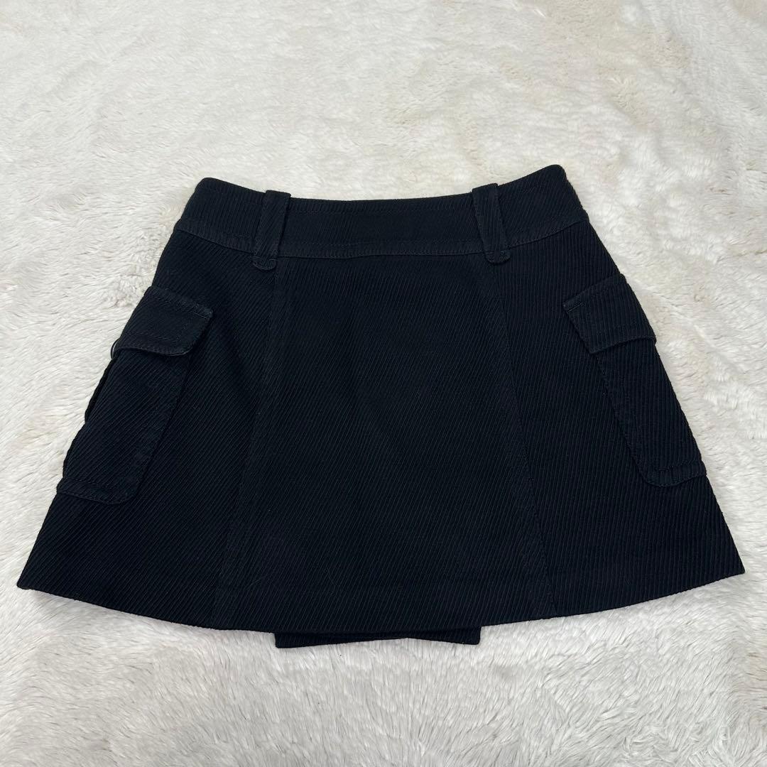 ✨美品✨バーバリーブルーレーベル ラップスカート 黒 ノバチェック ホース刺繍