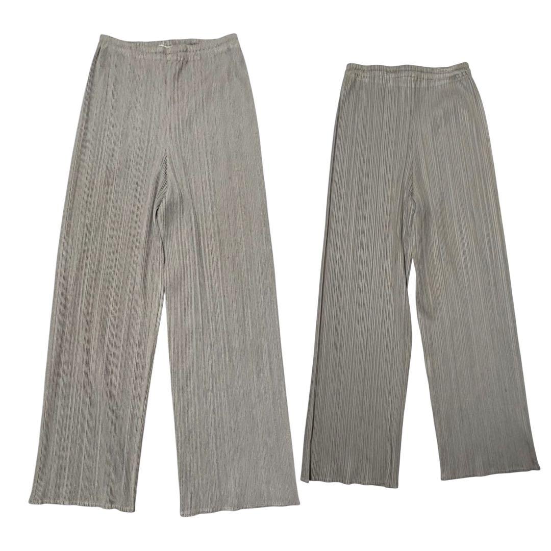 ISSEI MIYAKE プリーツパンツ グレー