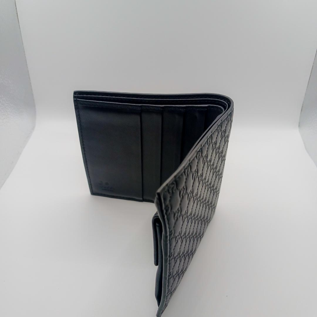 【美品】GUCCI グッチ 150413 マイクログッチシマ 二つ折り 財布