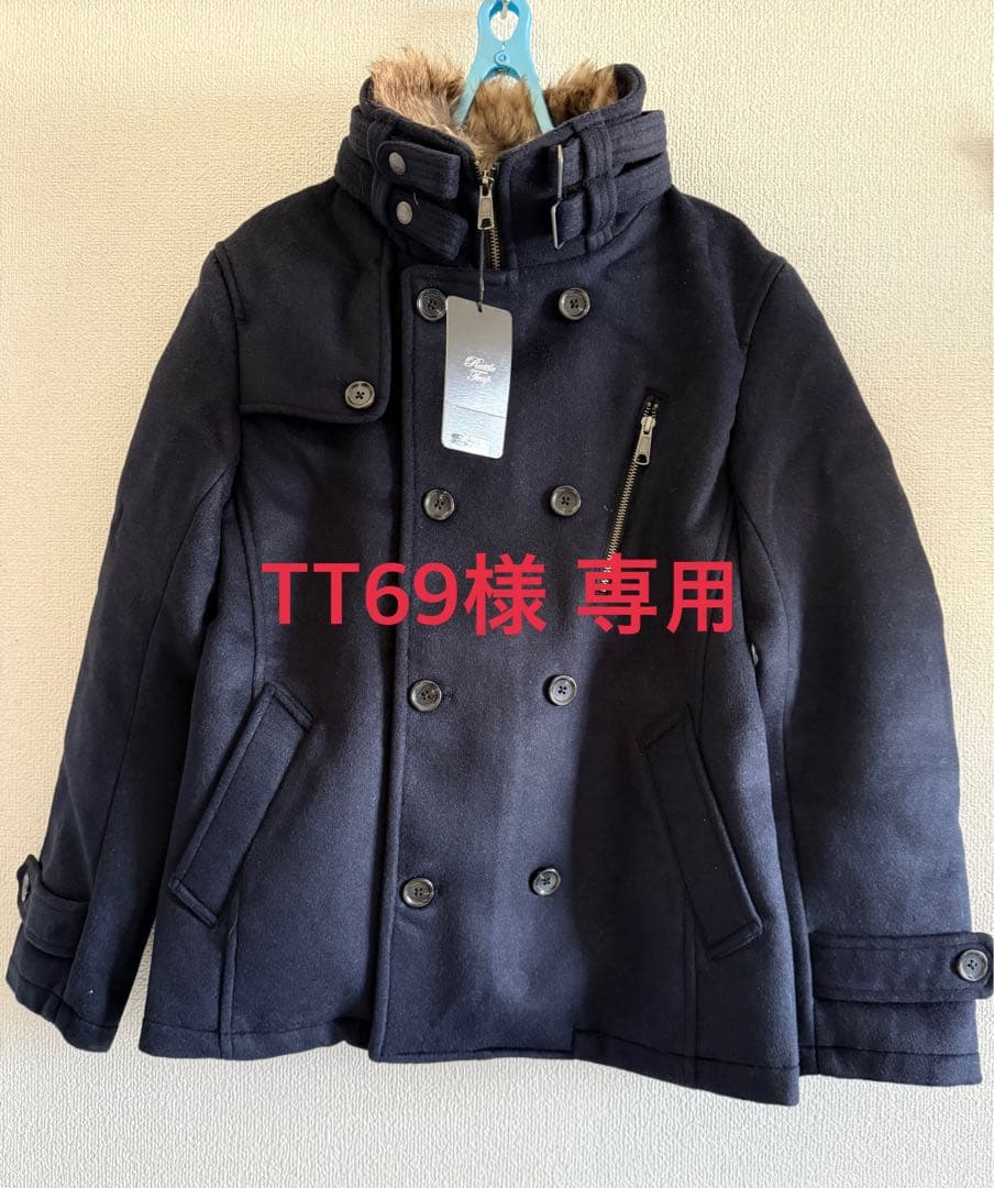 メンズビギ　RATTLE TRAP メルトンスタンドピーコート　Lサイズ