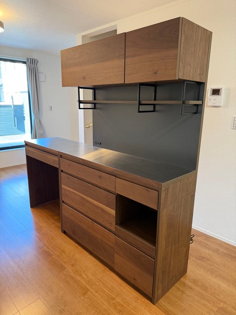 ウニコ DIX(ディクス) キッチンボード W1200 炊飯器台付き 食器棚