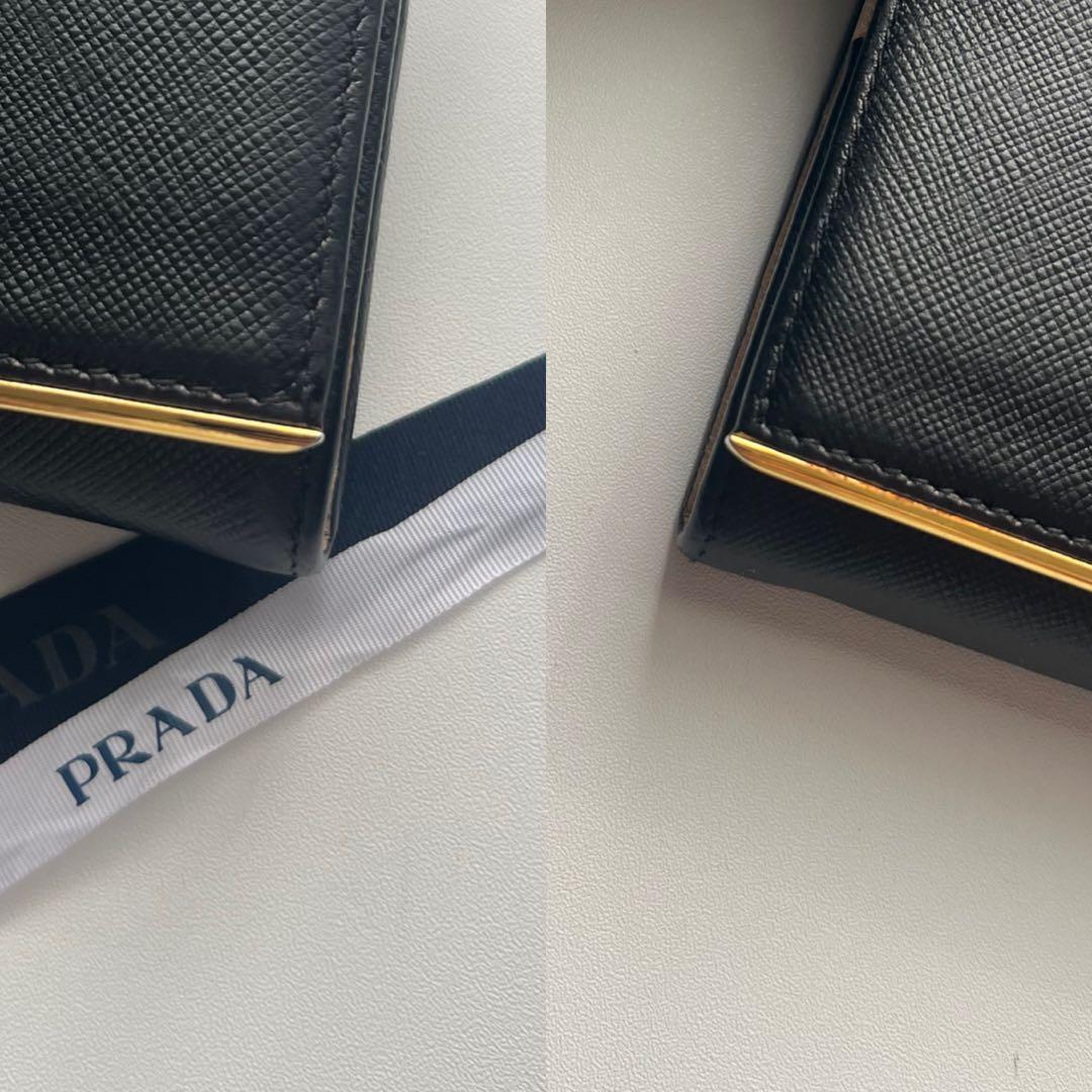 101 美品 PRADA プラダ 2つ折り 長財布