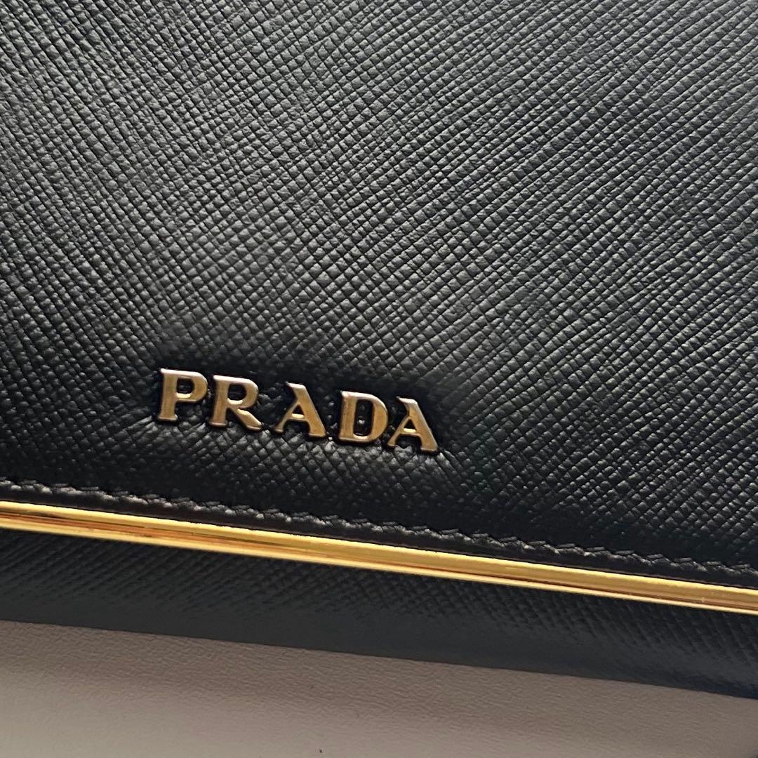 101 美品 PRADA プラダ 2つ折り 長財布