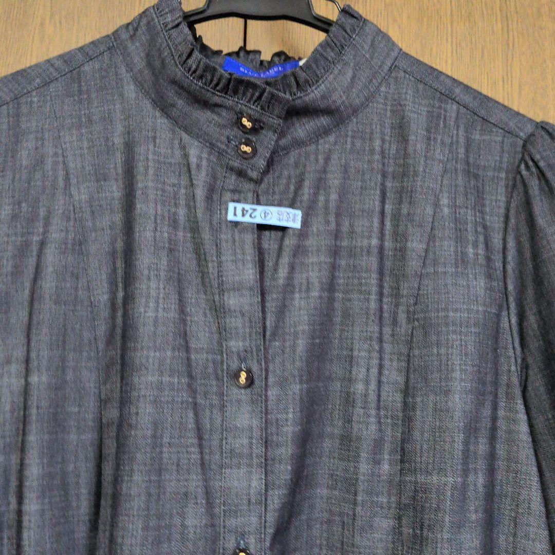 ブルーレーベルクレストブリッジ　 デニム風　ワンピース　チュニック　 リボン美品