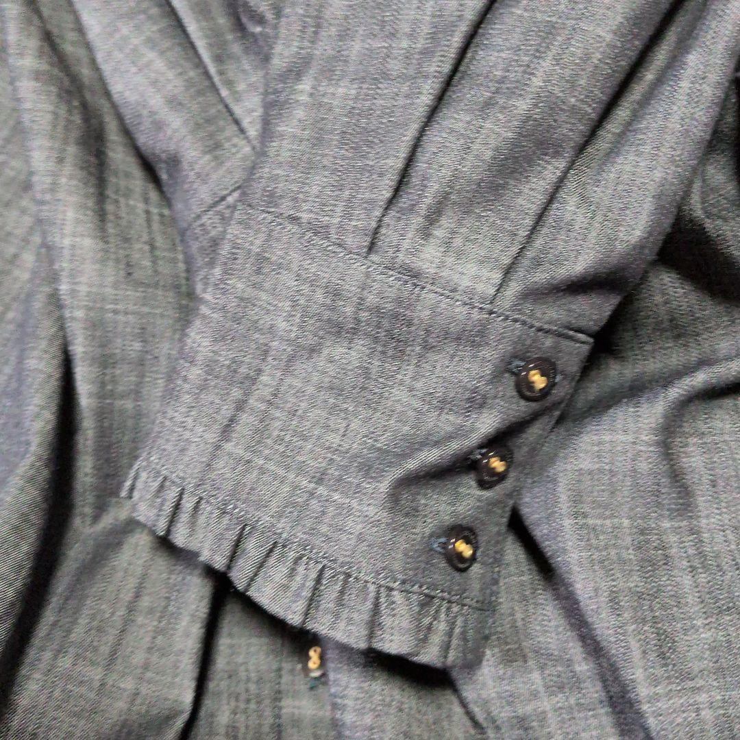 ブルーレーベルクレストブリッジ　 デニム風　ワンピース　チュニック　 リボン美品