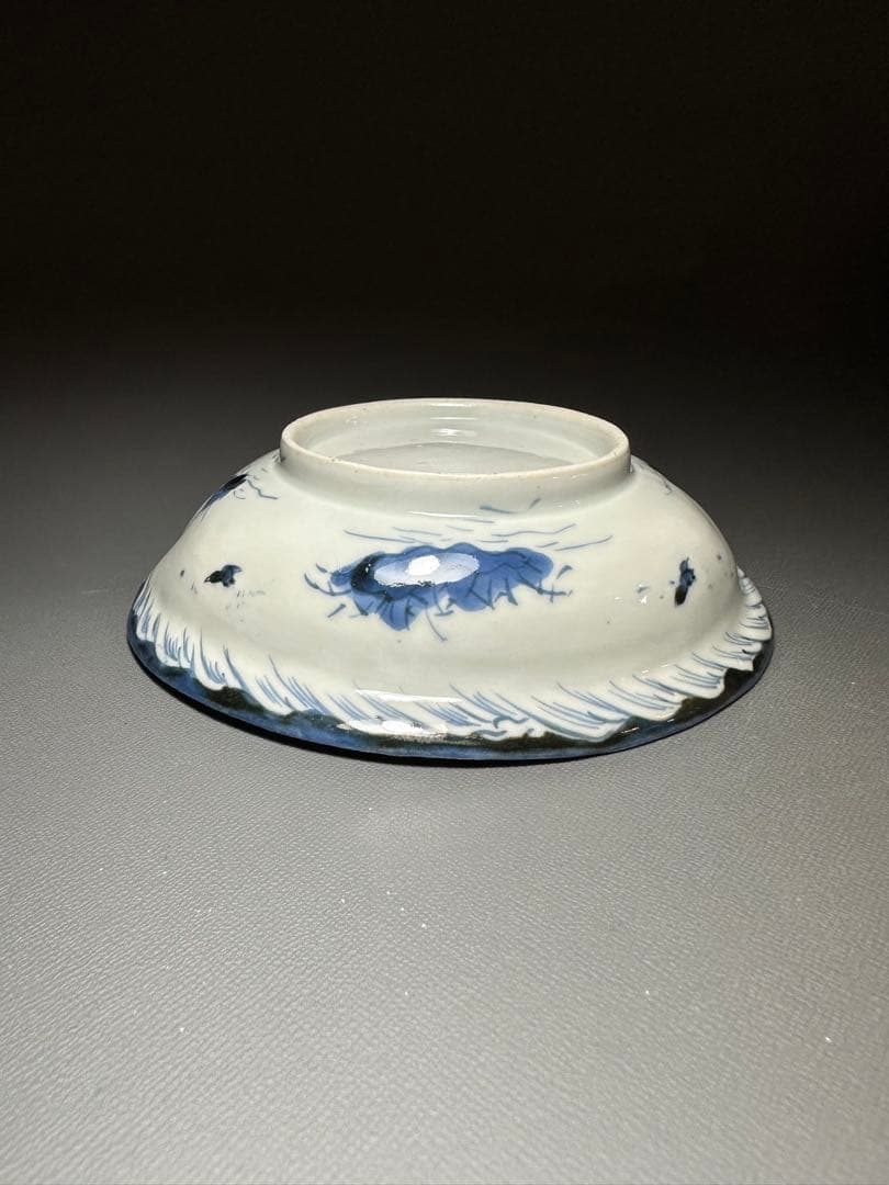 古伊万里　貝尽くし紋様　変形皿　2枚セット　染付皿