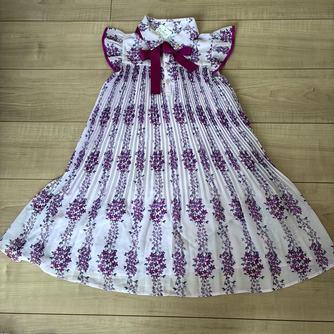 ケイトスペード　キッズ　ブーケシフォンワンピース　120ピンク