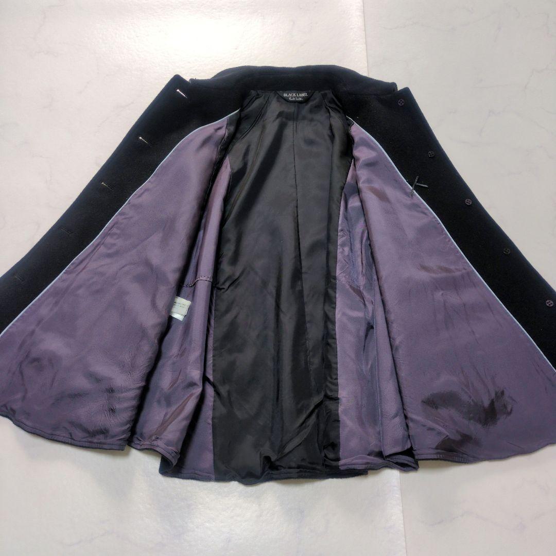 Paul Smith✨️上質ウール100% ポンチョ ケープコート 裏地パープル