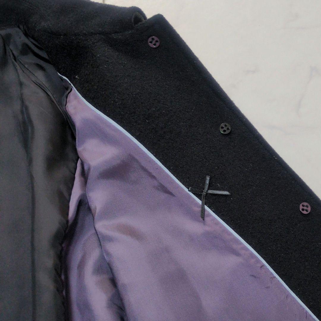 Paul Smith✨️上質ウール100% ポンチョ ケープコート 裏地パープル