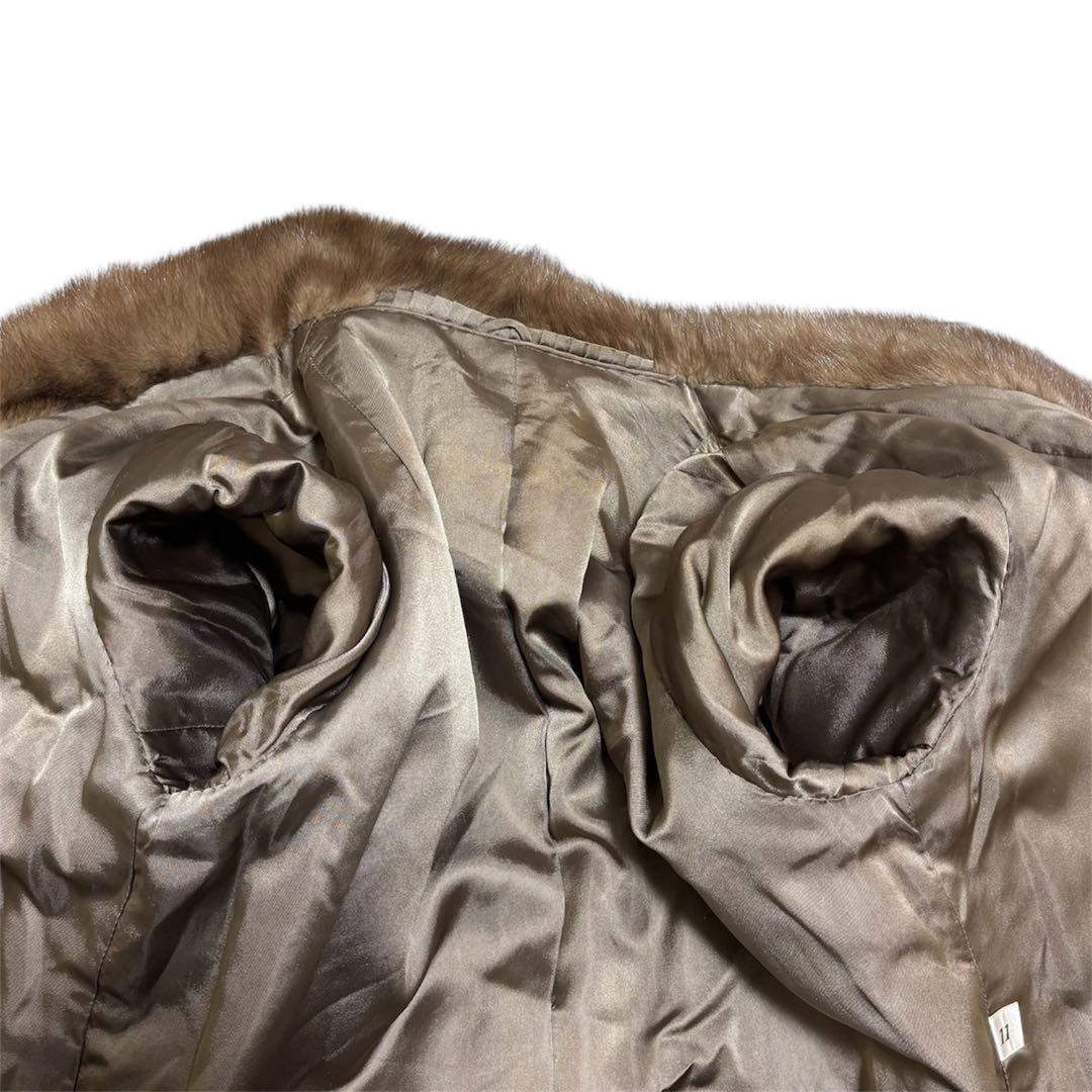 【美品】MINK FUR/ミンクファー/デミバフミンク/ファーコート/J123