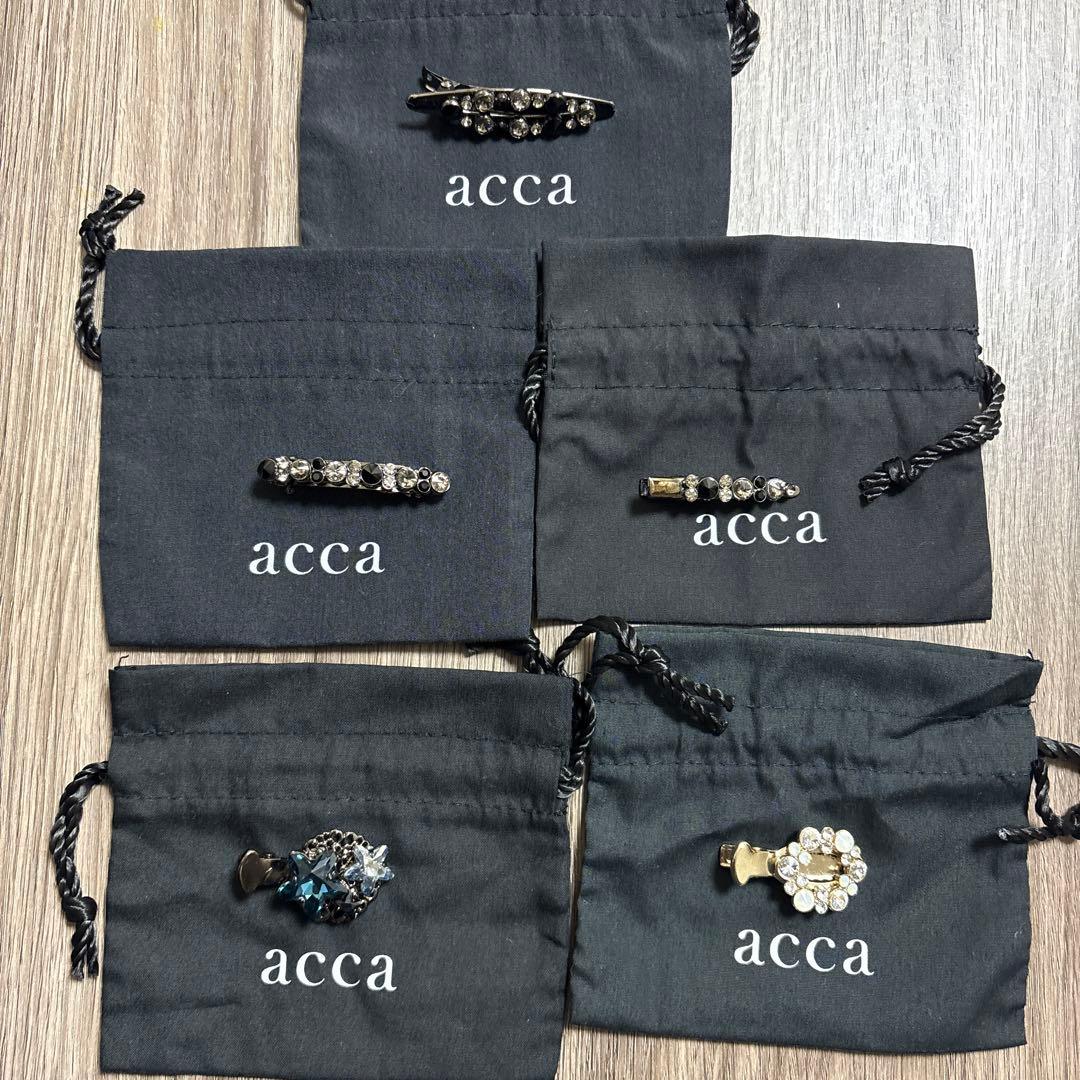新品 acca ベリー ヘアクリップ クリップ ガンメタル他5点セット