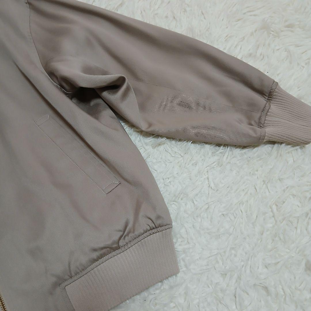 【美品】【23区】22AW　テンセルレーヨン サテンMA-1 ブルゾン グレー