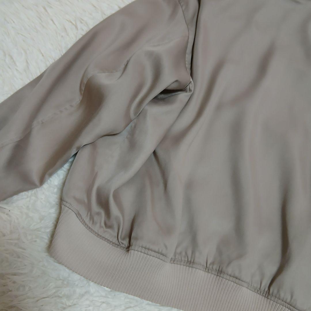 【美品】【23区】22AW　テンセルレーヨン サテンMA-1 ブルゾン グレー