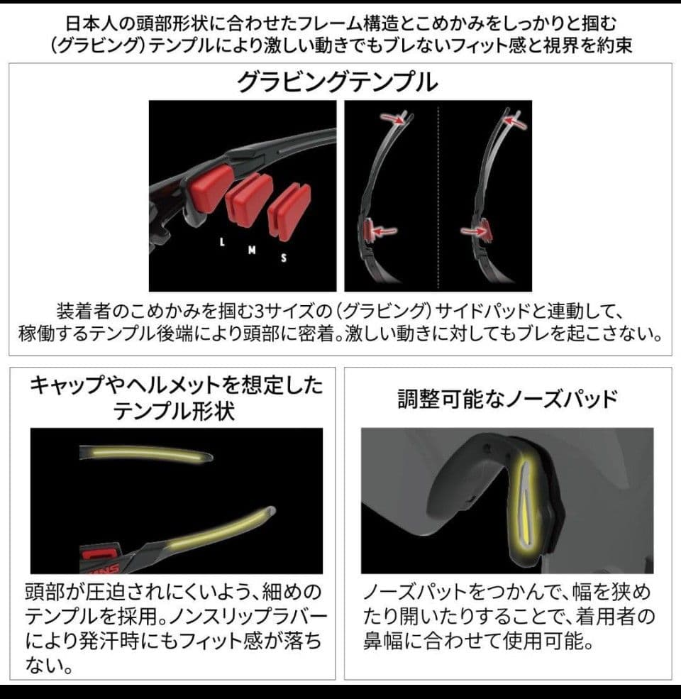 SWANS スポーツサングラス(野球 テニス ランニング用)