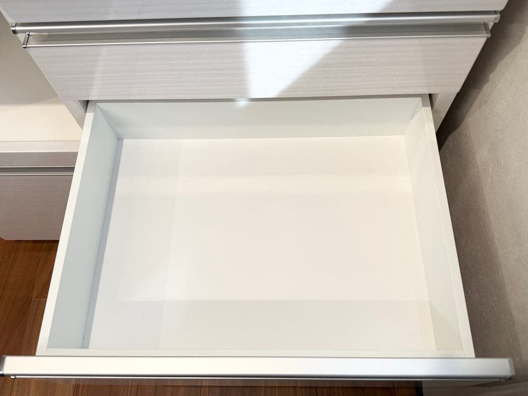 松田家具 キッチンボード 100cm幅 ホワイト